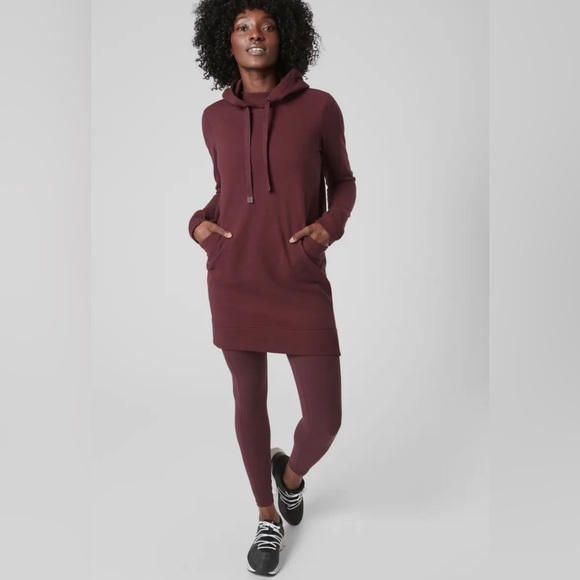Athleta Tops - ATHLETA Triumph Hoodie Sweatshirt Dress Size M